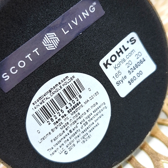 SCOTT LIVING BRASS TALL CANDLE HOLDERS - Picture 8 of 12